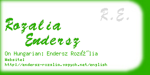 rozalia endersz business card